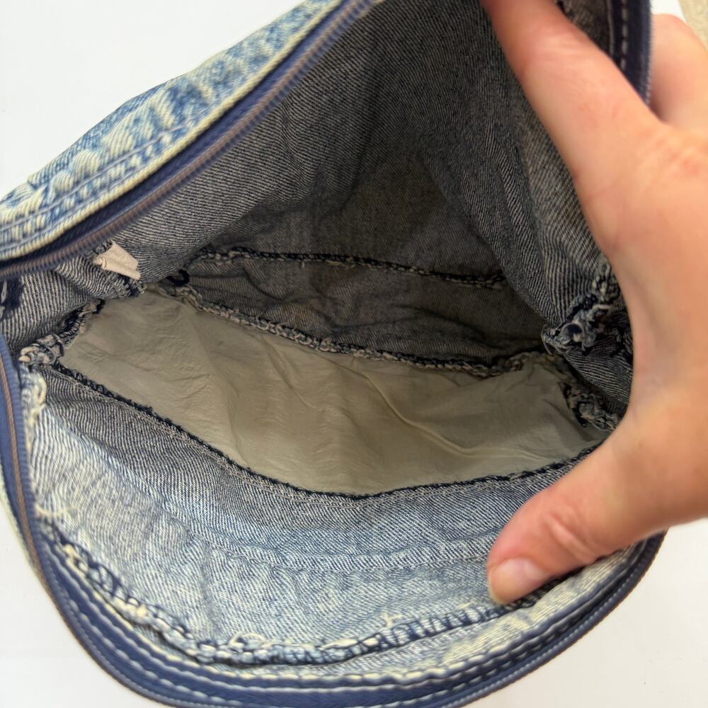 Vintage Y2K 2000s B.E. Blues Denim Jean Shoulder Bag - Picture 4 of 6